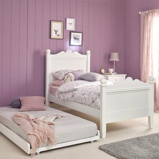 Princess Single Bed with Pull-Out Trundle - Mokee