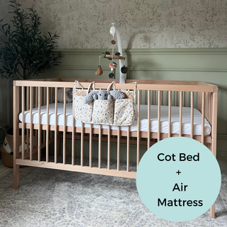 Midi Cot Bed With Luxury Breathable Air Mattress - Beech (Archived by Yogesh on 23 Jan 2026) - Mokee