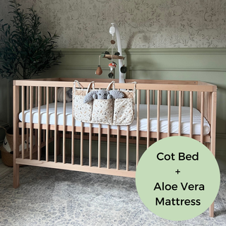 Midi Cot Bed With Aloe Vera Mattress - Beech (140x70) - Mokee