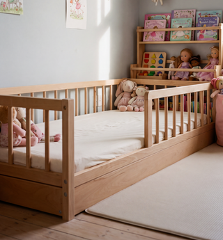 Montessori Toddler Floor Bed - Beech (140x70) Solid Beechwood