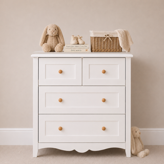 4 Drawer Chest with Beech Handles - Mokee
