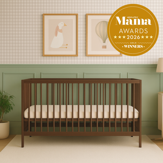 Midi Cot Bed - Walnut (140 x 70) Solid Beechwood