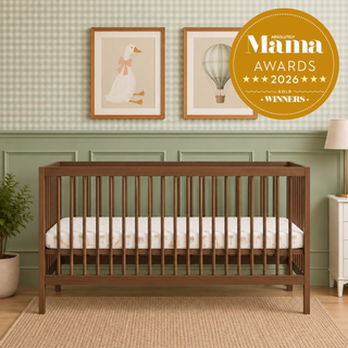 Midi Cot Bed - Walnut (140 x 70) Solid Beechwood