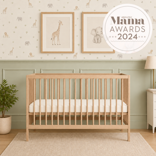 Mini Cot Bed - Beech (120x60) Untreated Solid Beechwood