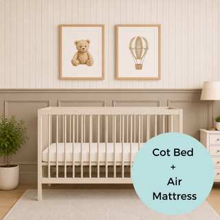 Mini Cot Bed With Luxury Breathable Air Mattress - Cashmere (120x60)