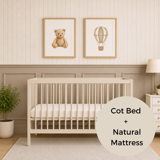 Mini Cot Bed With Natural Mattress - Cashmere (120x60)