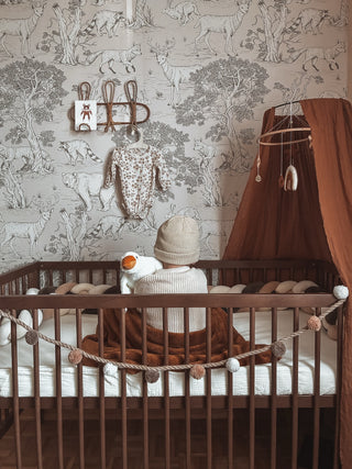 Midi Cot Bed With Luxury Breathable Air Mattress - Walnut (Archived by Yogesh on 23 Jan 2026) - Mokee