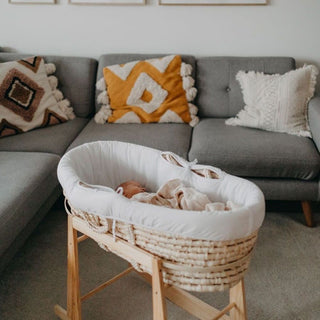 Classic Wicker Moses Basket with Rocking Stand (without hood)