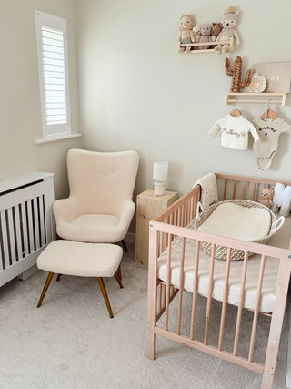 Mini Cot Bed 4-Piece Nursery Furniture Set - Beech