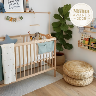 Mini Cot Bed - Beech (120x60) Untreated Solid Beechwood - Mokee