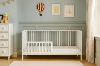 Midi Cot Bed White (140 x 70) Solid Beechwood - Mokee