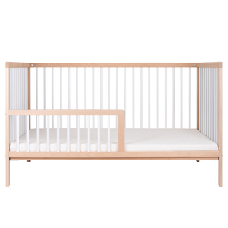 Midi Cot Bed (140x70) Toddler Safety Rail Conversion Kit - White Beech - Mokee