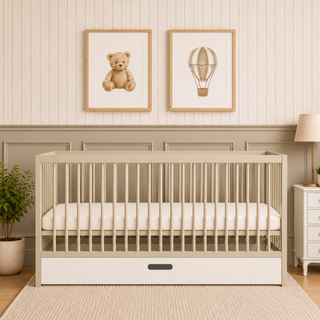 Midi Cot Bed with Drawer -  Cashmere (140x70) - Mokee