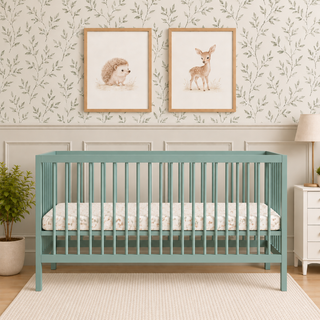 Midi Cot Bed - Stone Teal (140 x 70) Solid Beechwood