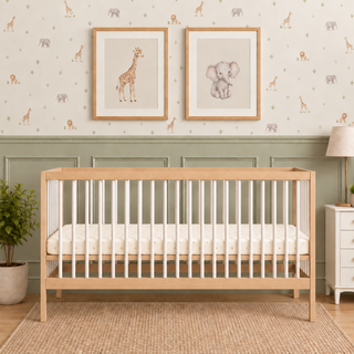 Midi Cot Bed - White Beech (140 x 70) Solid Beechwood