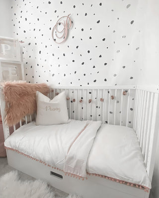 Mini Cot Bed With Drawer & Luxury Breathable Air Mattress - White (120x60)