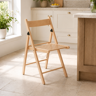 Folding Beechwood Chair - Natural Beech