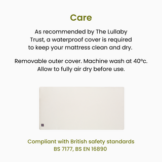 Natural Cot Bed Mattress (120 x 60) - Mokee