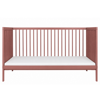 Midi Cot Bed With Natural Mattress - Dusty Rose (140x70) - Mokee