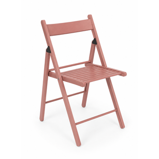 Folding Beechwood Chair - Dusty Rose