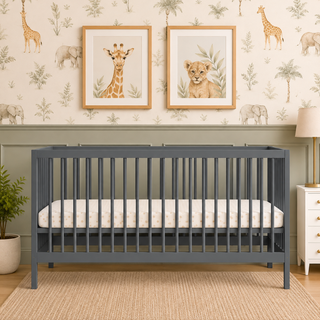 Midi Cot Bed - Stone Blue (140 x 70) Solid Beechwood