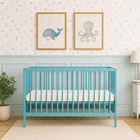Mini Cot Bed - Ocean Teal (120x60) Solid beechwood