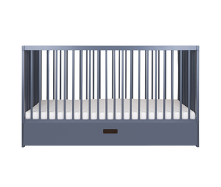 Midi Cot Bed with Drawer -  Stone Blue (140x70) - Mokee