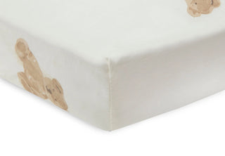 Jollein Cot Bed Fitted Sheet | 140 x 70 cm - Teddy Bear