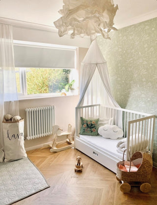 Mini Cot Bed with Drawer -  White - Mokee