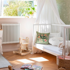 Mini Cot Bed White (120x60) Solid Beechwood